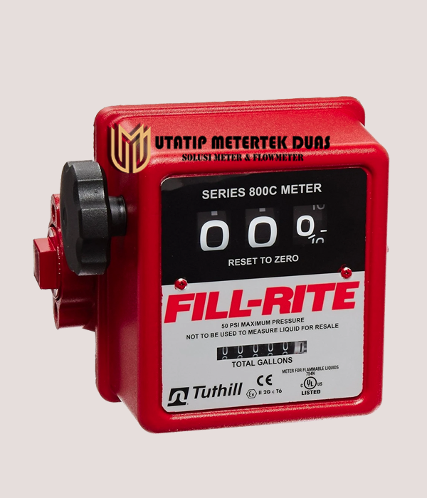 Fill-Rite 807CL 3/4 19-76 LPM 3-Wheel Mechanical Flow Meter 